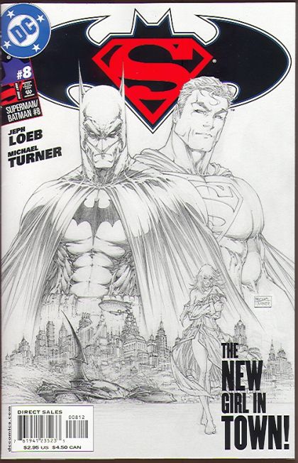 Superman / Batman #8B Variant Sketch Cover
