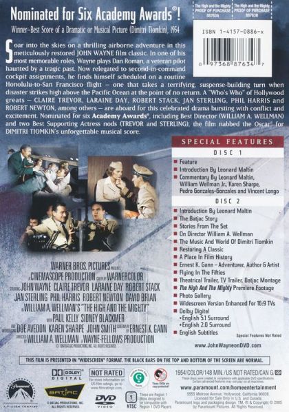The High and the Mighty (1954) 2-Disc Collector's Edition - DVD