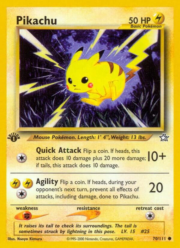Pikachu 70/111 1st Edition