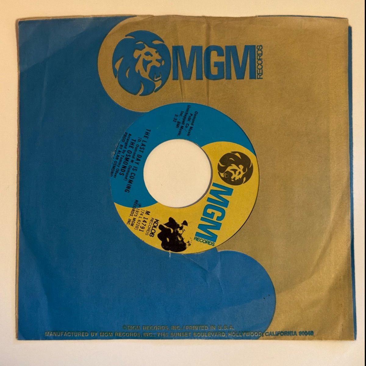 THE OSMONDS - THE LAST DAY IS COMING (1975) - Vinyl
