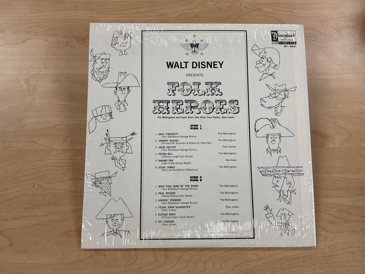 Walt Disney Presents Folk Heroes - The Wellingtons, Rex Allen, Fess Parker, Stan Jones