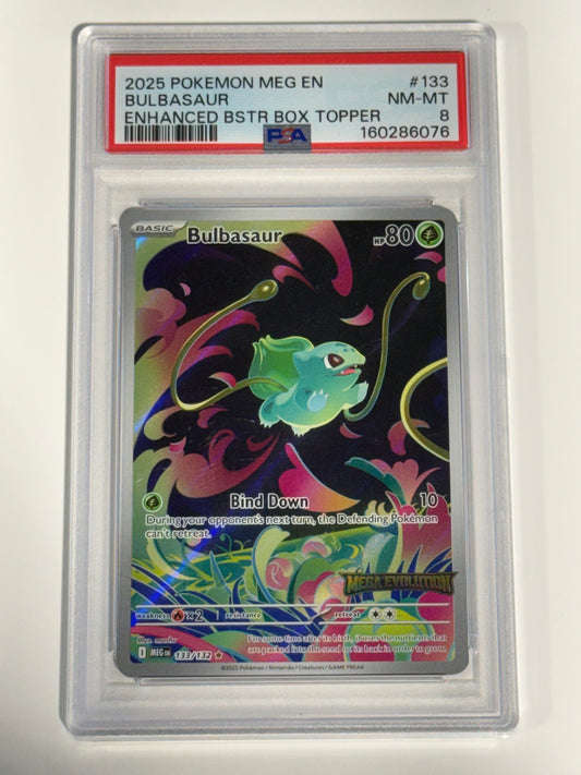 Bulbasaur (Mega Evolution stamped Promo) PSA 8