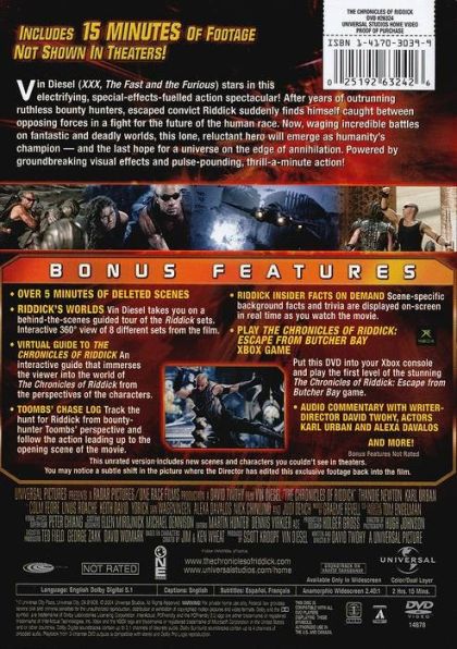 The Chronicles of Riddick (2004) 1 Disc DVD Unrated Director's Cut - DVD