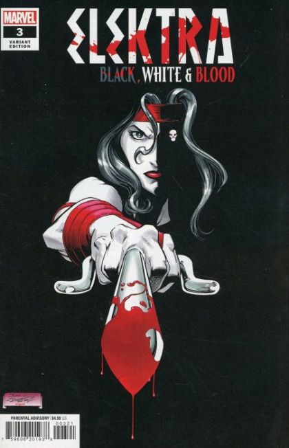 Elektra: Black, White & Blood #3B Mark Bagley Cover