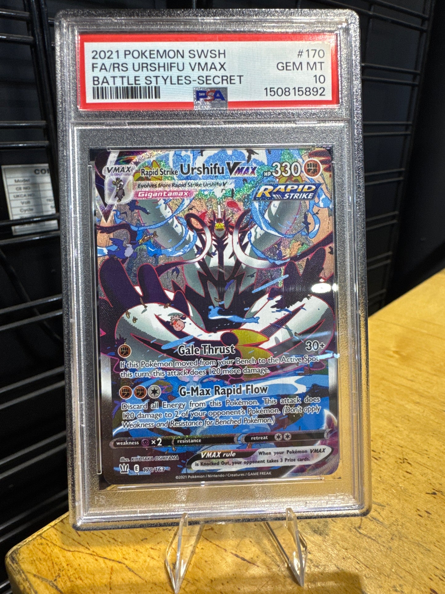 PSA 10 Rapid Strike Urshifu VMAX (Alt Art)