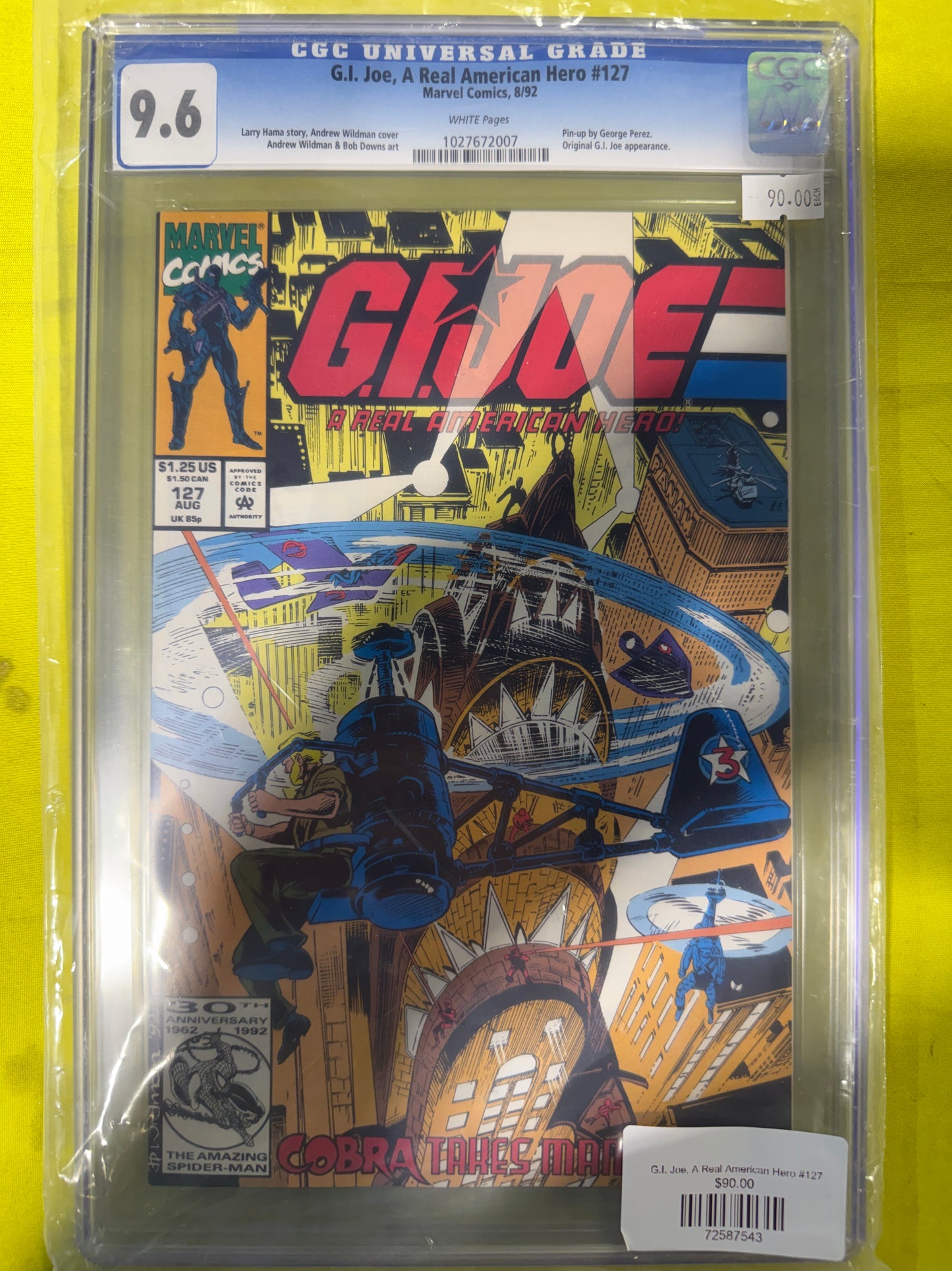 G.I. Joe, A Real American Hero #127 CGC 9.6