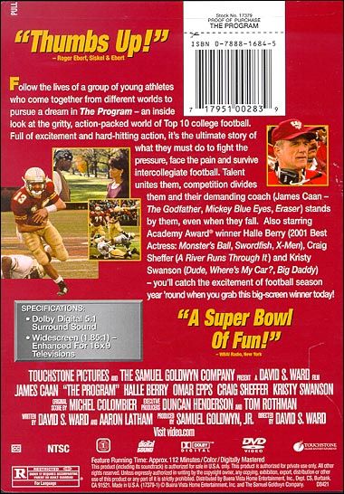 The Program (1993) - DVD