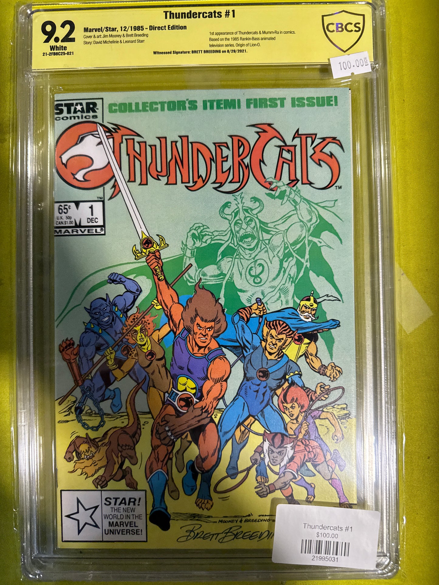 Thundercats #1 CBCS 9.2 (yellow Label)