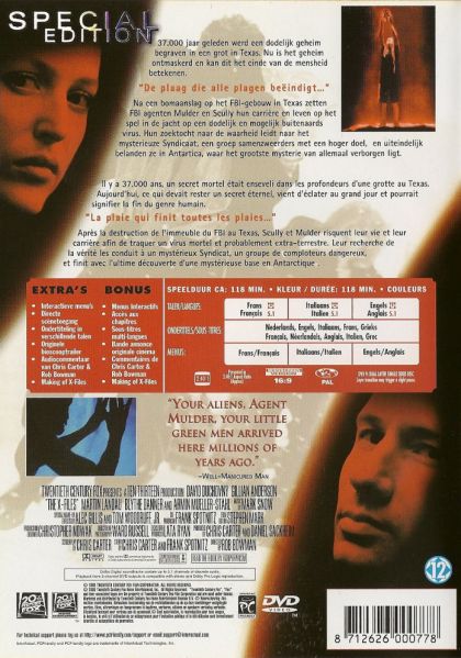 The X Files (1998) Special Edition - DVD