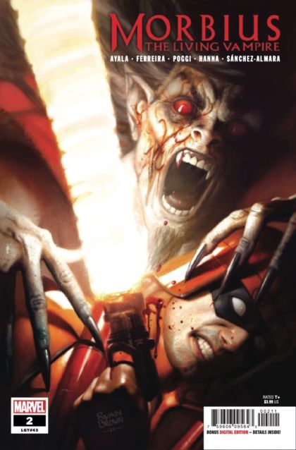 Morbius: The Living Vampire, Vol. 3 #2A Regular Ryan Brown Cover