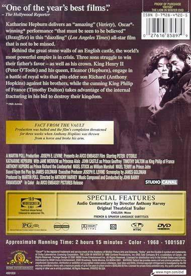 The Lion in Winter (1968) - DVD