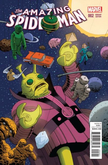 The Amazing Spider-Man, Vol. 4 #2B Paolo Rivera Incentive Kirby Monster Variant (1:10)