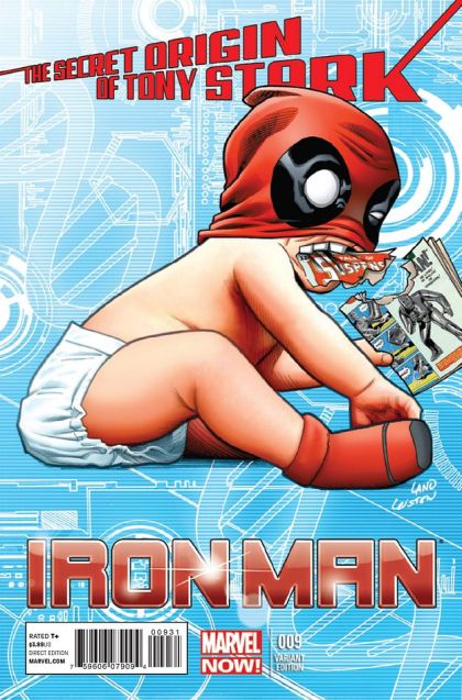 Iron Man, Vol. 5 #9C Greg Land Deadpool Variant Cover