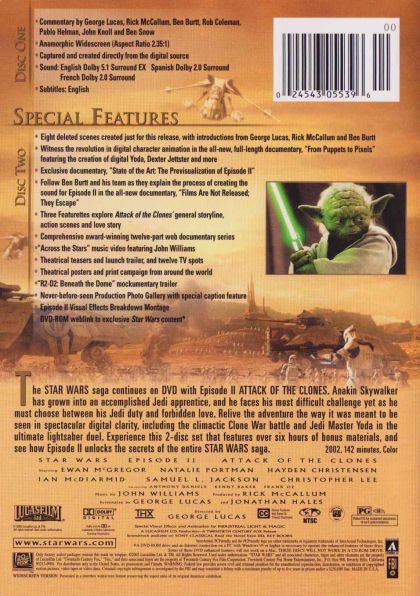 Star Wars: Episode II - Attack of the Clones (2002) - DVD