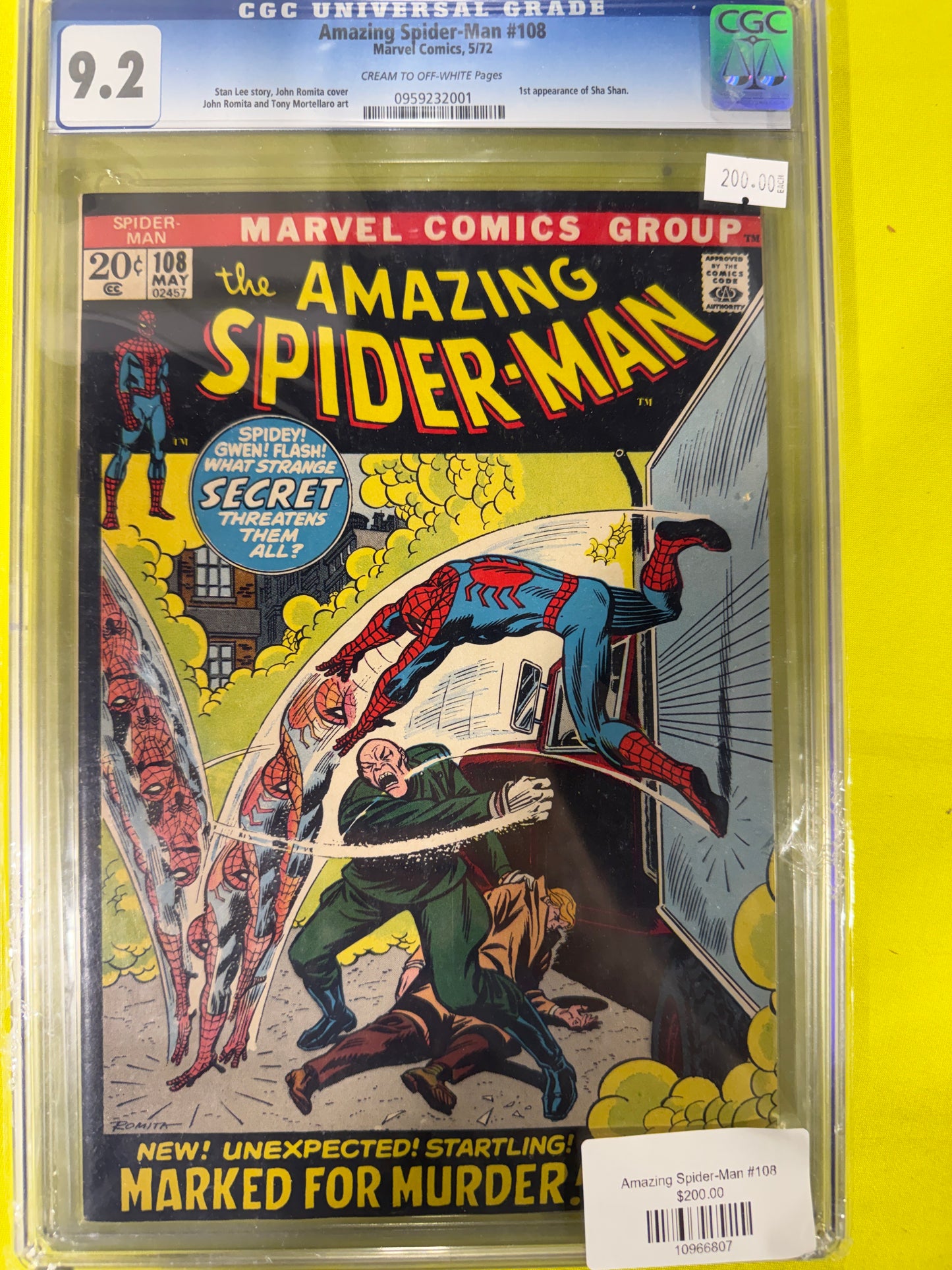 Amazing Spider-man #108 CGC 9.2