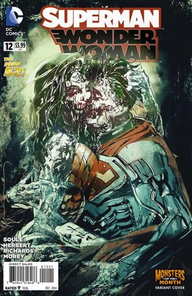 Superman / Wonder Woman #12B Monsters of the Month Variant Cover - Bill Sienkiewicz