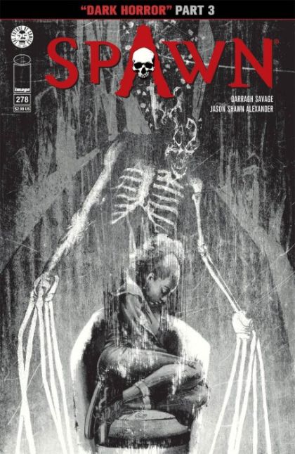 Spawn #278B Jason Shawn Alexander Black & White Variant Cover