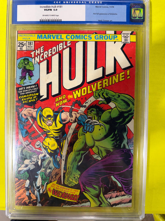 Incredible Hulk #181 CGC 5.0