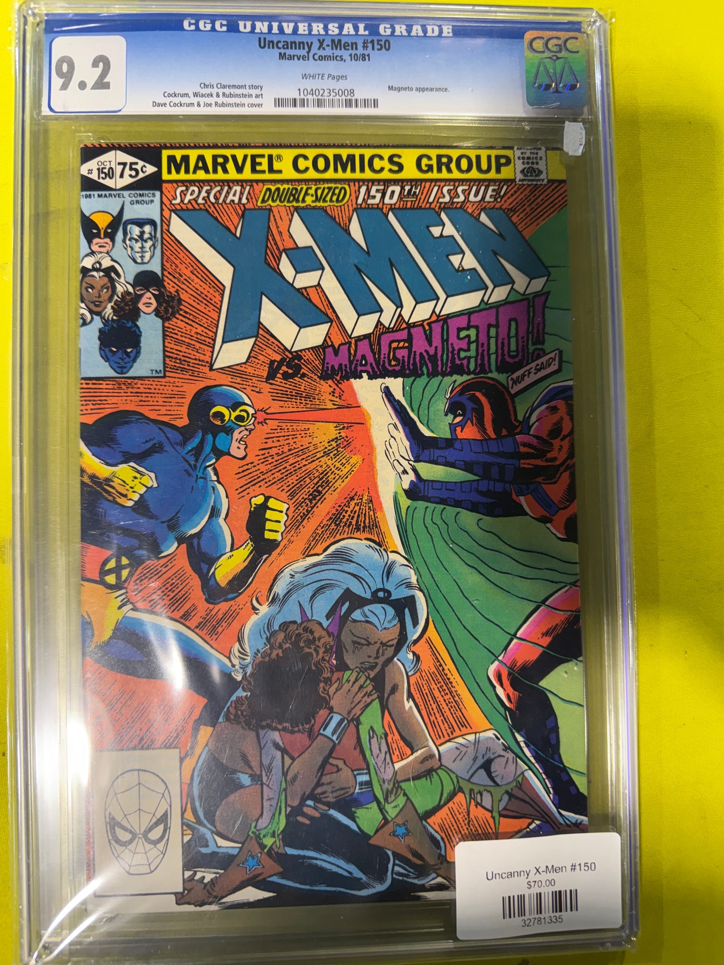 Uncanny X-men #150 CGC 9.2
