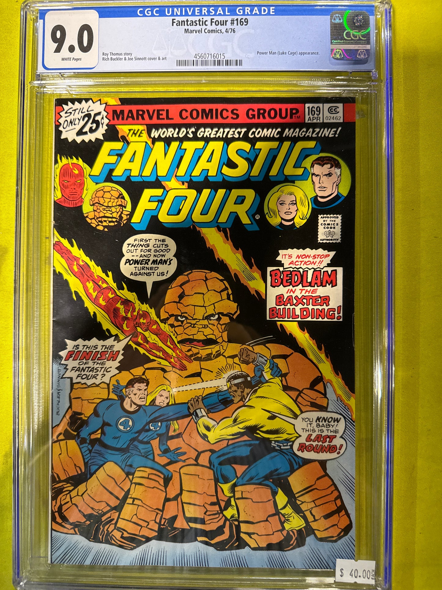 Fantastic Four #169 CGC 9.0