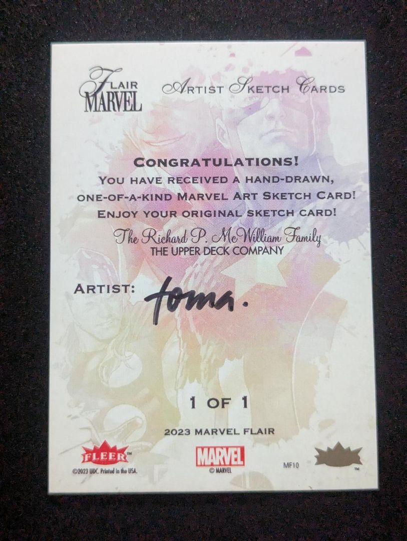 Flair Marvel Artist Sketch Emma Frost card 1 of 1