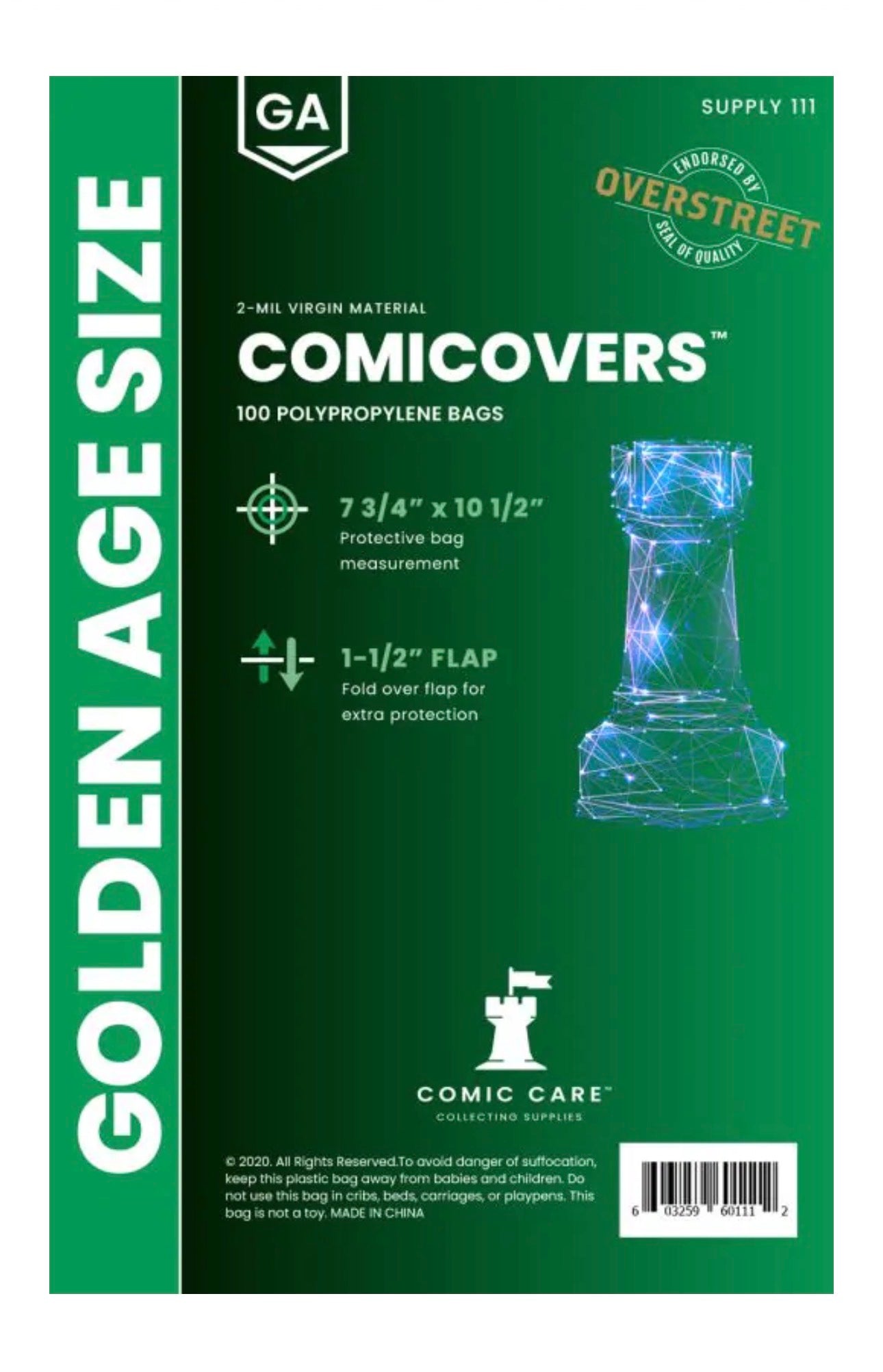 Comicare Supplies Comicare: Golden PP Bags (100)