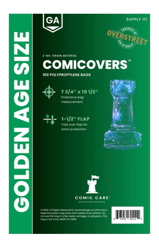 Comicare Supplies Comicare: Golden PP Bags (100)