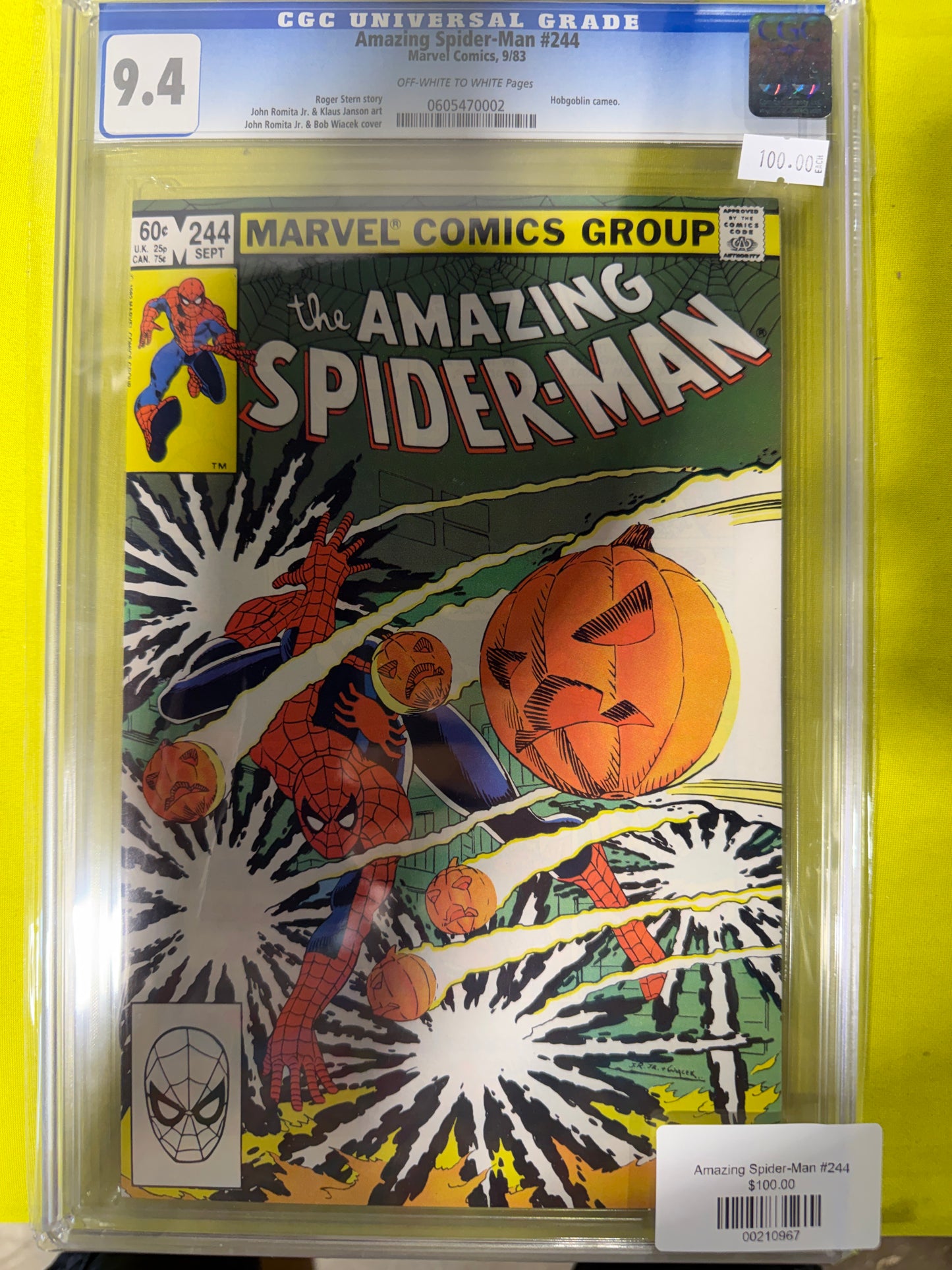 Amazing Spider-man #244 CGC 9.4