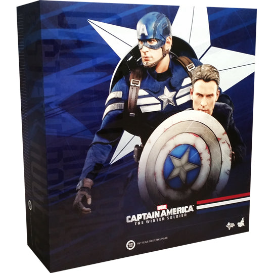 HOT TOYS Captain America : The Winter Soldier - Captain America & Steve Rogers Set  - front