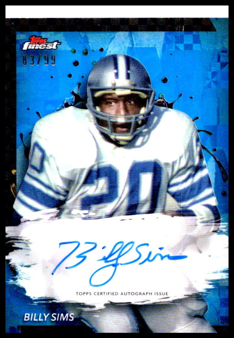 2024 Topps Finest Billy Simms Autograph Blue /99