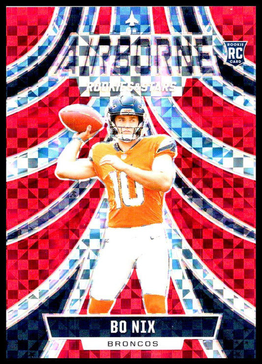 2024 Rookies & Stars Bo Nix #A-BNX Red Plaid Airborne