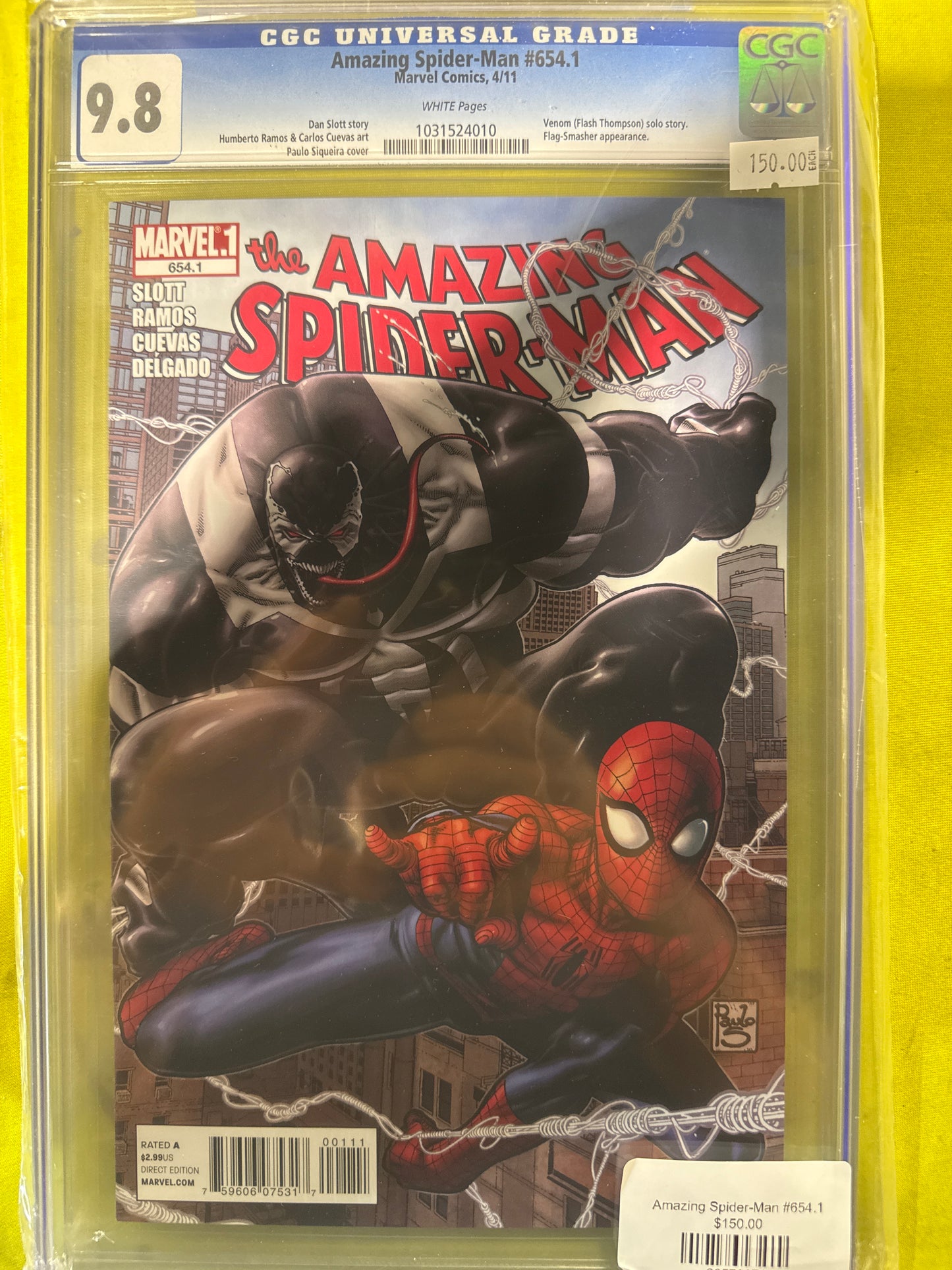 Amazing Spider-man #654.1 CGC 9.8