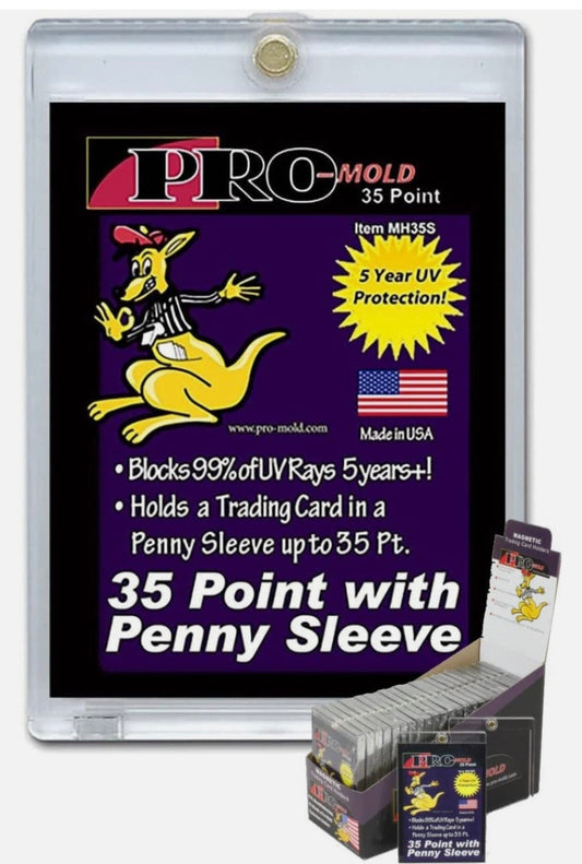 PRO MOLD MH35S ONE TOUCH MAGNETIC REGULAR CARD 35PT PENNY SLEEVE HOLDERS