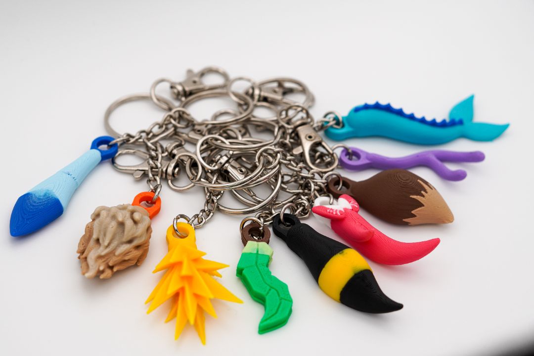 Eeveelution Tail Keychains