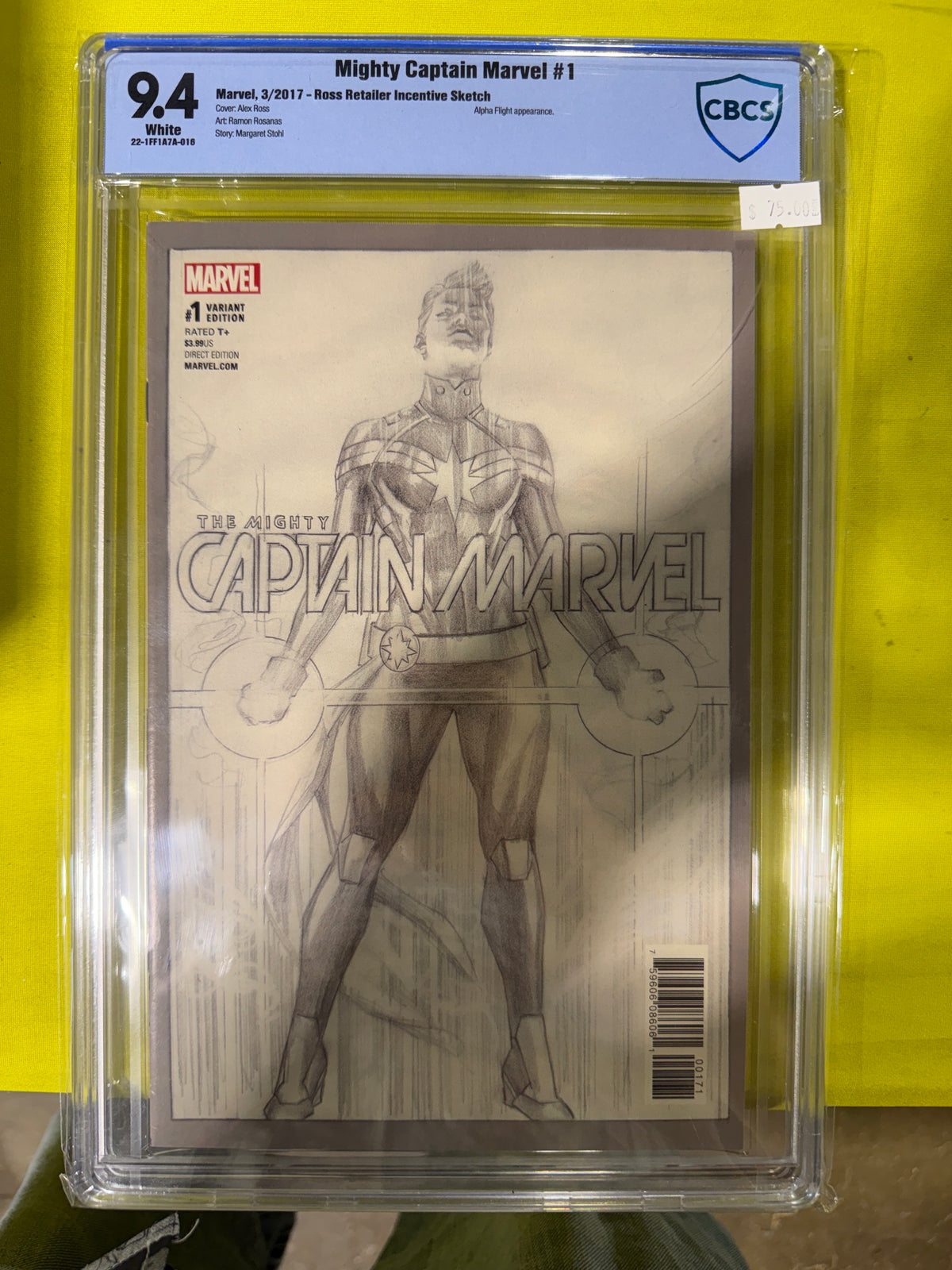 Mighty Captain Marvel #1 CBCS 9.4 White Pages