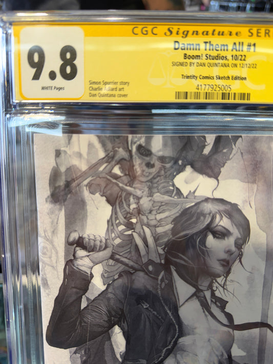 Damn Them All #1 Virgin cover CGC Signature Series Dan Quintana