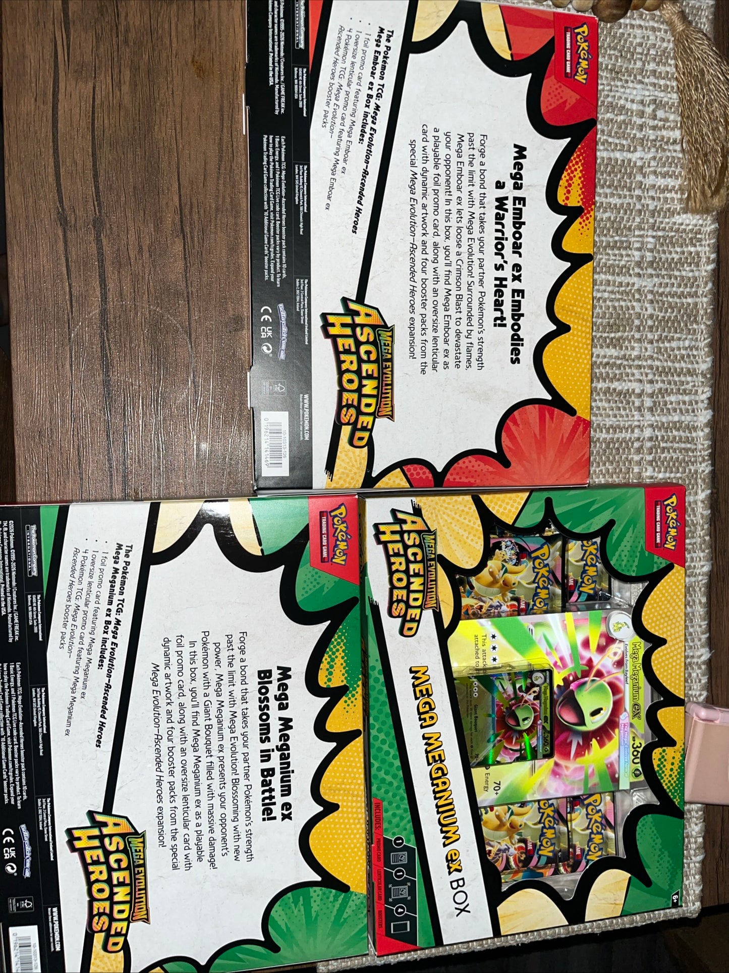 Mega Emboar ex Box – Mega Evolution: Ascended Heroes And Mega Meganium ex Box – Mega Evolution: Ascended Heroes