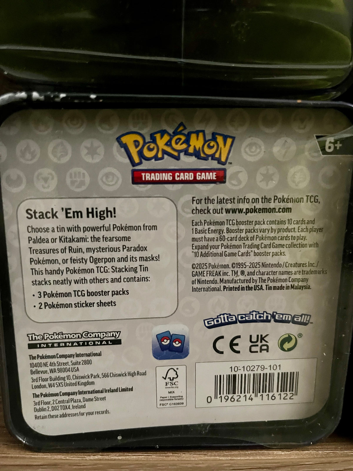 Pokemon Treasures of Ruin Stacking Tins
