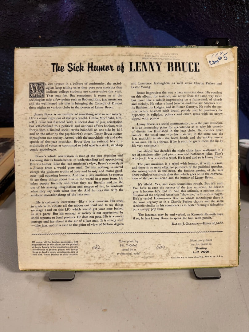 THE SICK HUMOR OF LENNY BRUCE