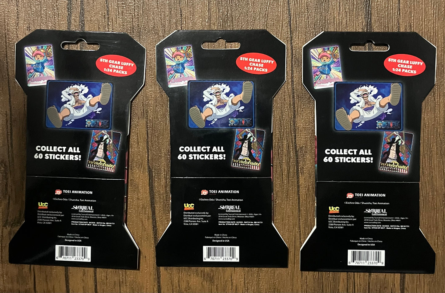 One Piece Series 2 Holographic Trading Stickers