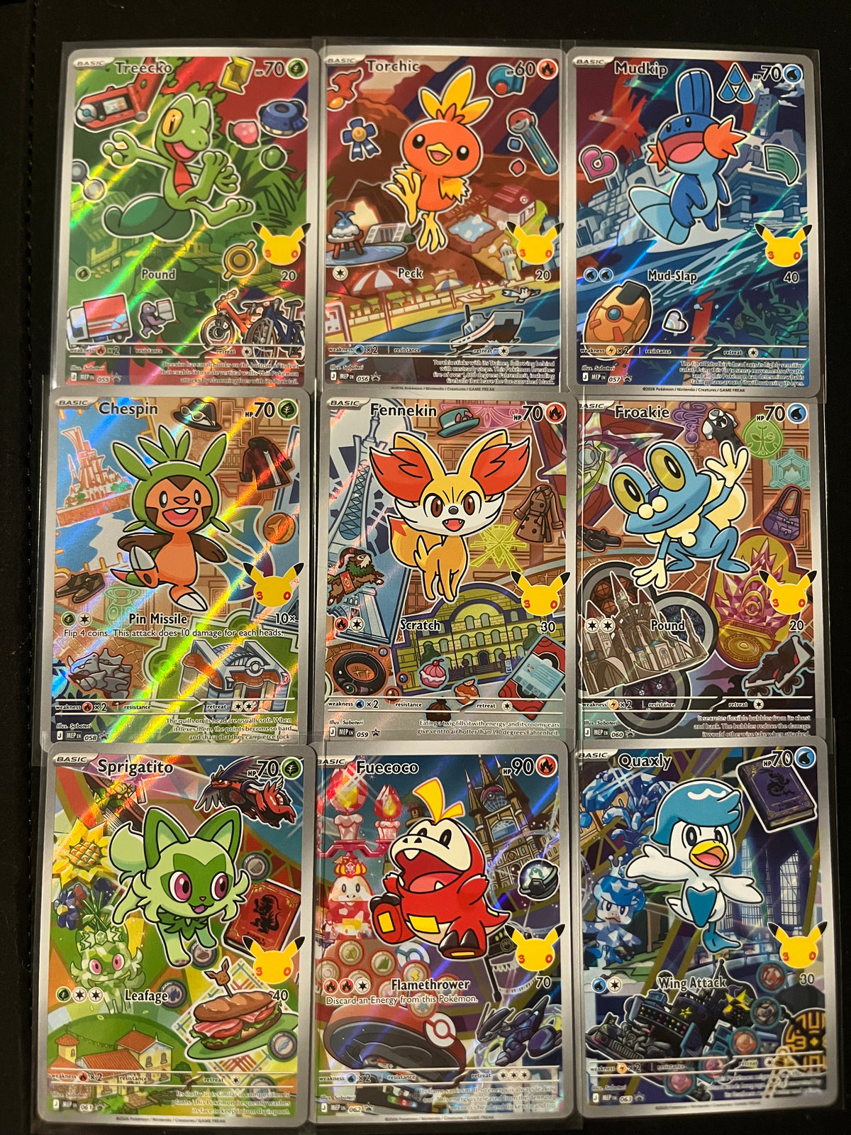 Pokémon First Partner Series 3 – Complete 9 Card Lot – Near Mint