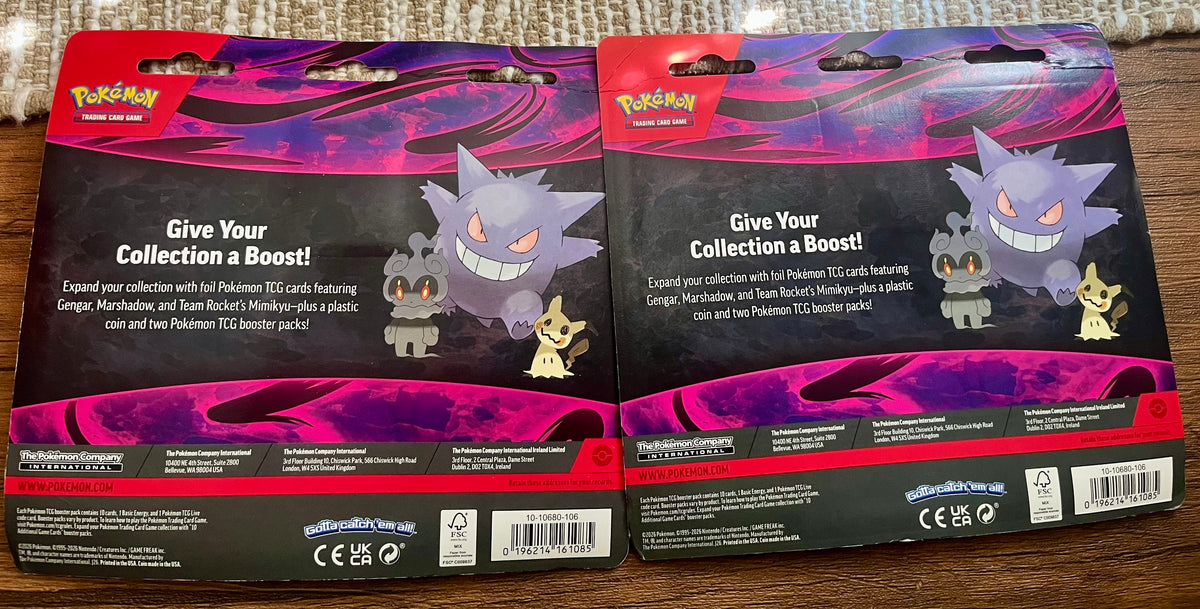 Pokémon Gengar 3 promos 2 Pack Blister
