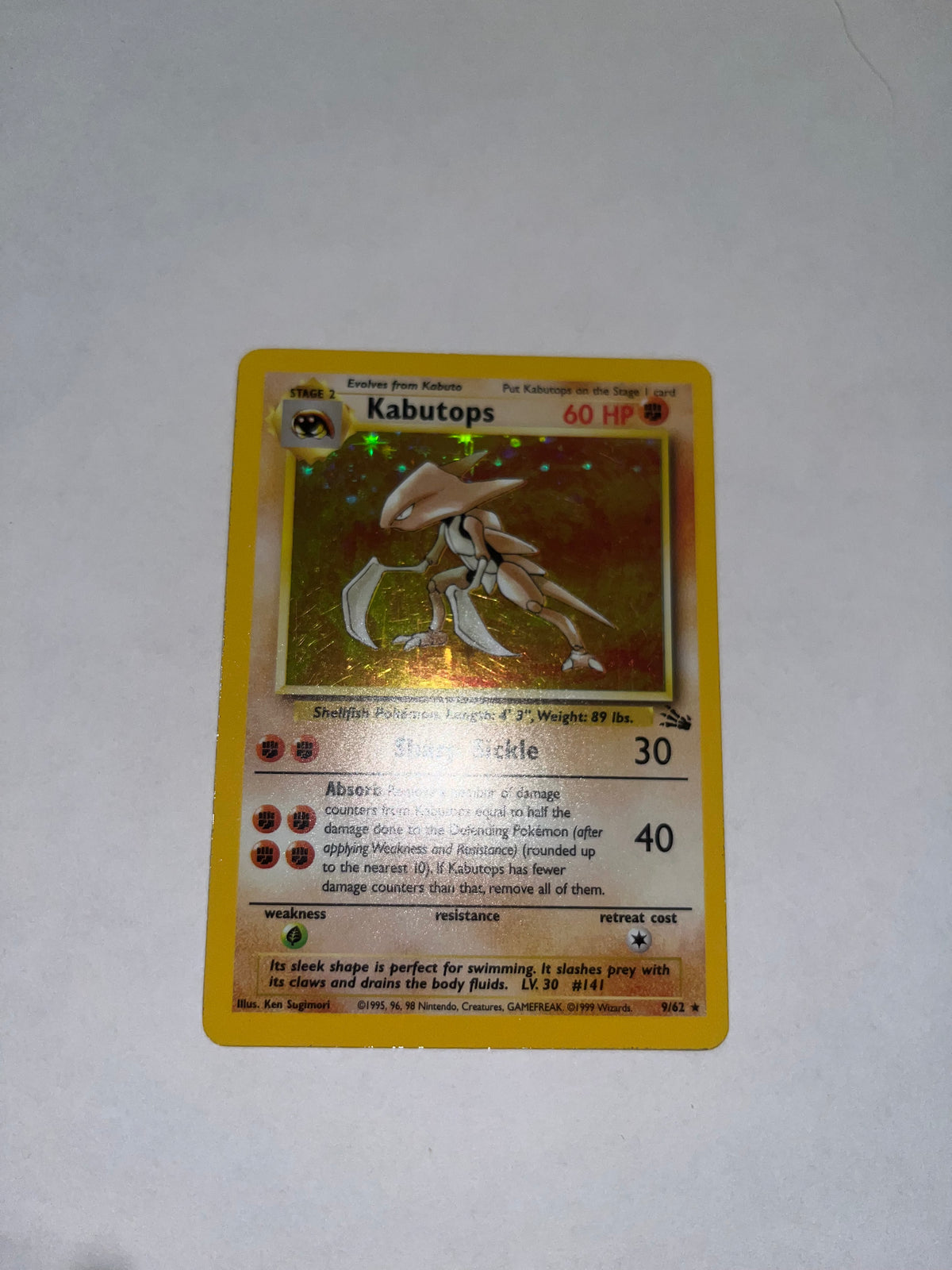 Pokémon 1999 Fossil Kabutops 9/62 Holo