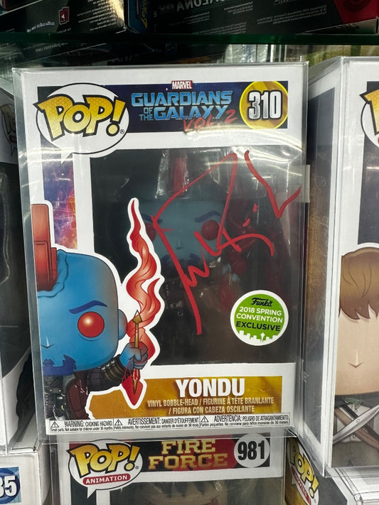 Micheal Rooker Autographed Yondu Funko pop (JSA)