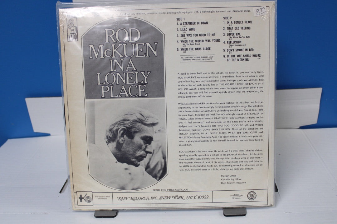 ROD McKUEN INA LONELY PLACE