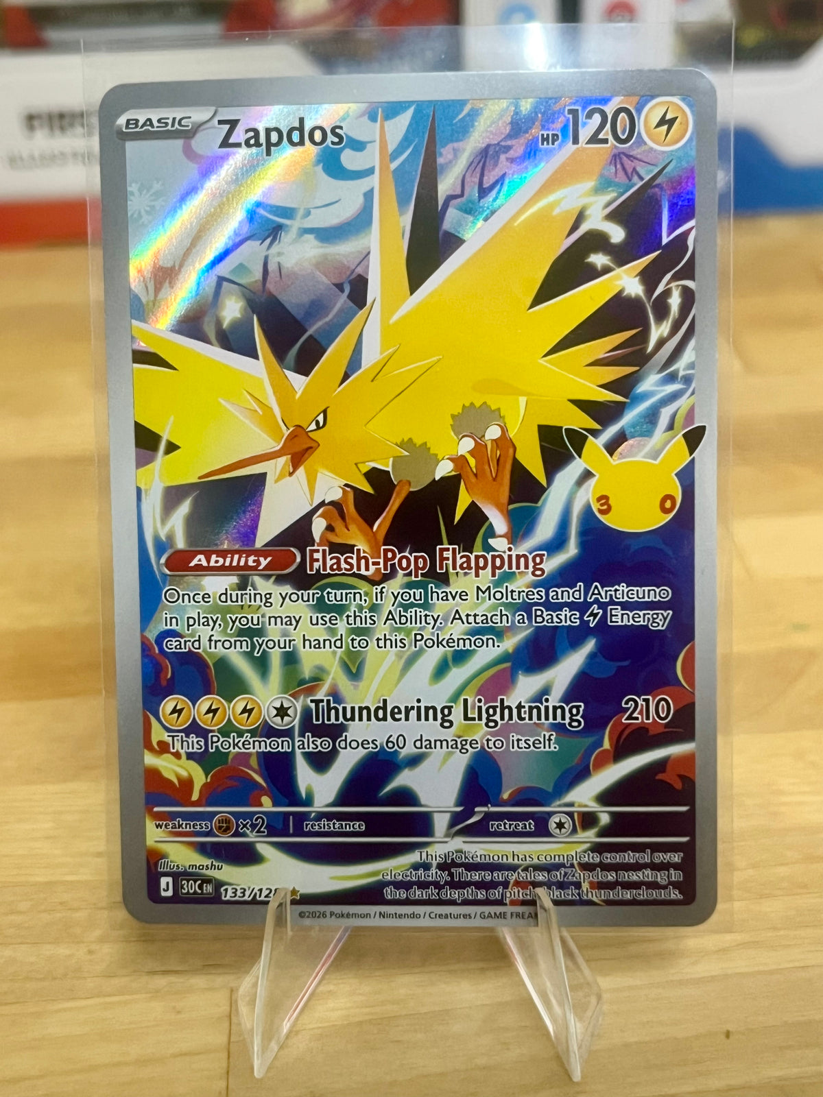 Pokémon 30th Anniversary Zapdos 133/127 SIR