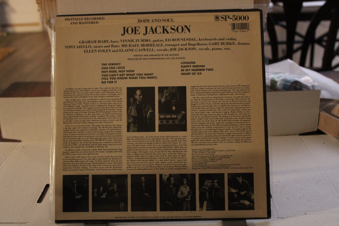 Joe Jackson Body & Soul Vinyl LP