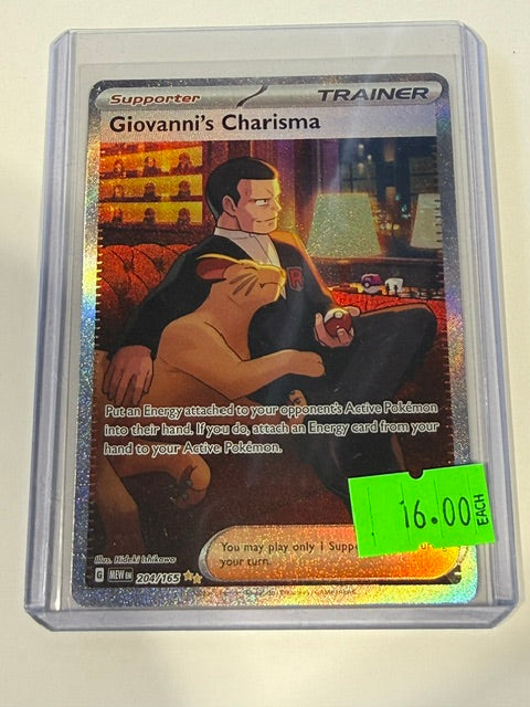 Giovanni's charisma