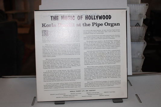 KORLA PANDIT music of hollywood '60 red vinyl wax ON THE MIGHTY PIPE ORGAN  SIGNED