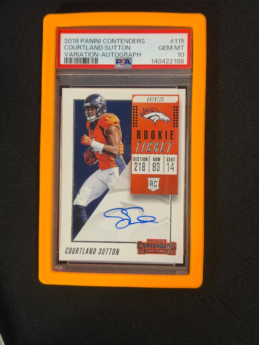 2018 PANINI CONTENDERS COURTLAND SUTTON VARIATION-AUTOGRAPH